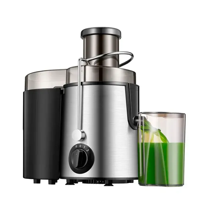 DAM Mixeur presse-agrumes électrique 800w inox double vitesse (15-22000 rpm). Capacité de verre de 0.5L. 18x22x30 Cm. Argent