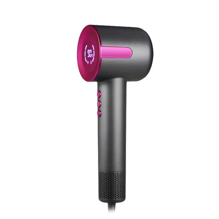 DAM Sèche-cheveux ionisant de 1500W 3 vitesses jusquà 90°C. Inclus embout concentrateur magnétique. 82x76x255 Cm.