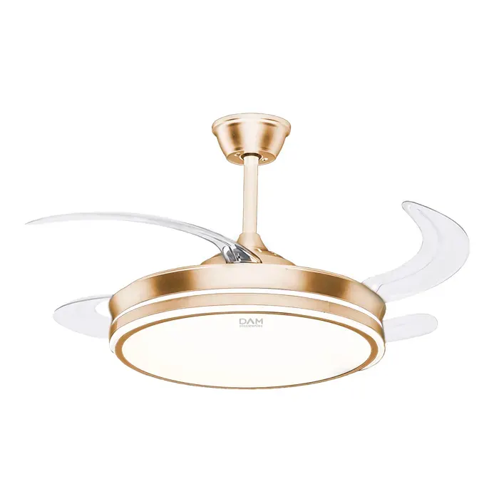DAM Ventilateur de plafond L433. 42 avec moteur de 30Wlumières LED dimmables de 60W 6 vitesses et rotation bidirectionnelle.