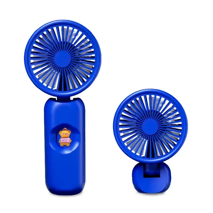 DAM Ventilateur portable FS04 avec 3 vitesses réglables et batterie rechargeable. Réglage de 180. 8x4x16 Cm. Couleur : Bleu