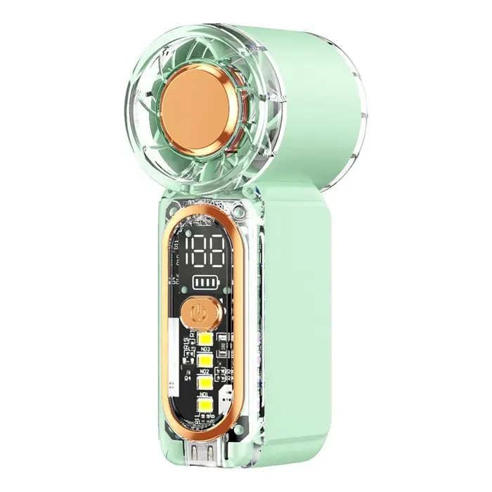DAM Ventilateur portable X699 avec vitesse réglable de 1 à 100 niveaux jusquà 22.000 rpm et batterie rechargeable de 400 mAh. — coloris Vert