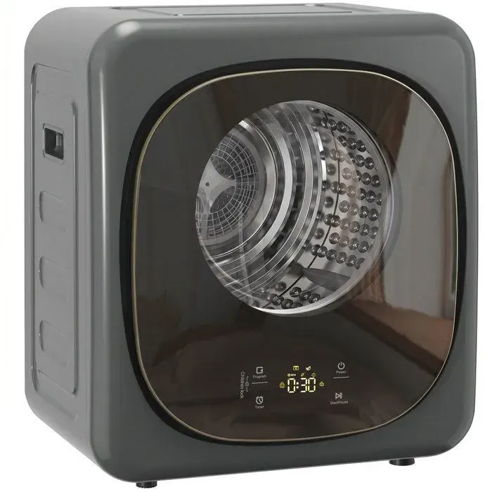 Découvrez ce sèche-linge compact dune capacité de 4 kg en plastique pratique 48 x 43 x 57 cm
