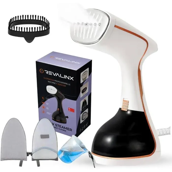 Défroisseur à Main 1800W – Défroisseur Vêtement Vapeur Vertical Fer a Repasser Portable 2-en-1 Écran LCD Réservoir 320 ml