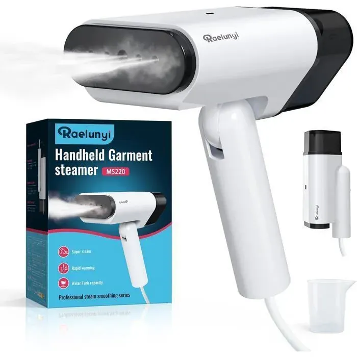 Défroisseur à main Pliable Défroisseur vapeur vertical 1200W Débit vapeur 20 g/min Prêt à lemploi en 20 secondes