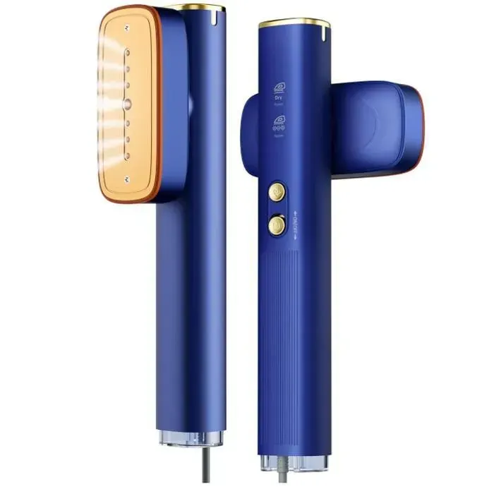 Défroisseur à Main1200W Steamer15S Chauffage RapideRéservoir 120ml amovibleVapeur 22g/min Défroisseur vertical 2 en 1 Bleu