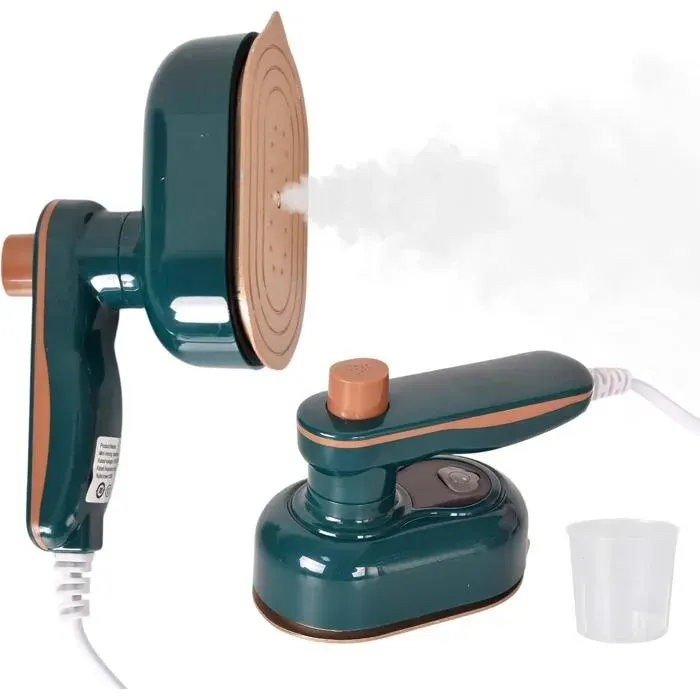 Défroisseur portable - ESTAMPILLE - Vert - Mini fer à repasser - Rotatif à 180° - Anti-goutte - Chauffe rapide — coloris Verte