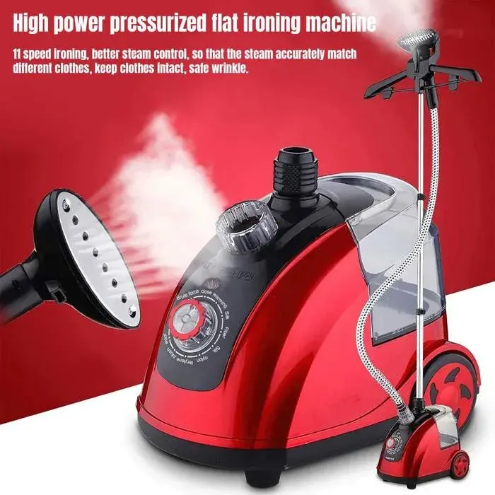 Défroisseur vapeur 11 vitesses - Défroisseur Vapeur Vertical - 1800W - 1.8L - Trois réglages de hauteur - Buse en acier inoxydable