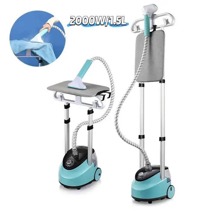 Défroisseur vapeur 2 en 1 - Défroisseur Vapeur Vertical - 2000W/1.5L - 11 vitesses - Trois réglages de hauteur - Tous les Tissus