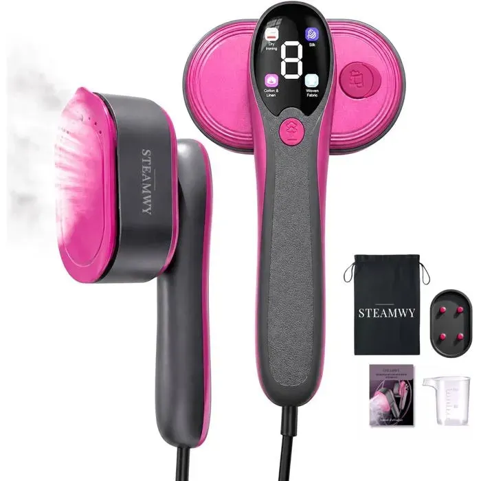 Défroisseur Vapeur 2 en 1 Portable 1200W Fer À Repasser Main Chauffe 15s 08kg Réservoir 140ml Maison Voyage
