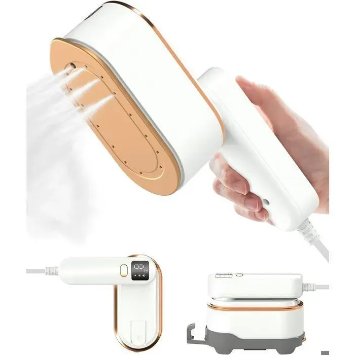 Défroisseur Vapeur 2 en 1 Portable pour Vêtements Défroisseur a main Fer à Repasser Voyage 1200W 150ML 3 Modes Vapeur Écran LED