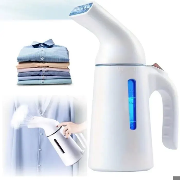 Défroisseur vapeur 700 W fer à repasser portable de voyage avec réservoir deau de 150 ml chauffage rapide（Bleu)