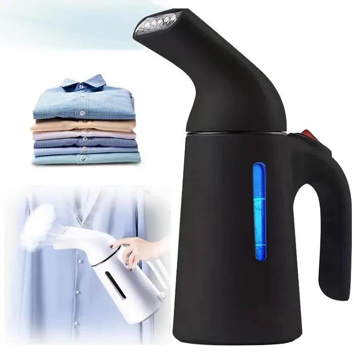 Défroisseur vapeur 700 W fer à repasser portable de voyage avec réservoir deau de 150 mlchauffage rapide（Noir)