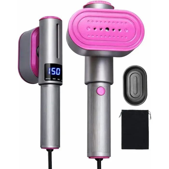 Défroisseur vapeur de voyage 2 en 1 portable pour vêtements avec réservoir deau de 100 ml et 1200 W chauffage rapide en 15 seconde