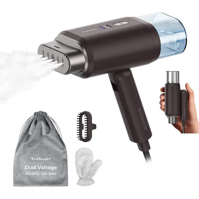 Défroisseur Vapeur Défroisseur de Voyage Double Tension 220/120 1200W Fer à Repasser à Main avec Réservoir dEau Détachable Marrón
