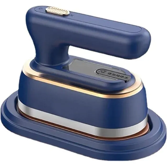 Défroisseur Vapeur Defroisseur Vetement Fer a Repasser Vapeur Repassage Humide et Sec - Mini 17.5cm Vintage Bleu