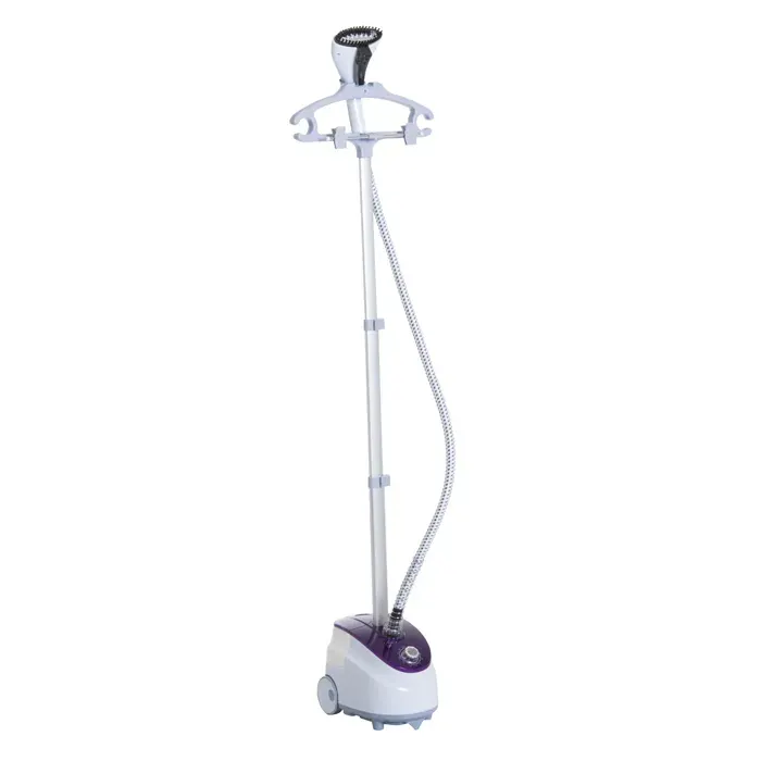 Défroisseur vapeur - HOMCOM - vertical vêtements 18 L 1800 W débit 30g/min tige telescopique - ABS - blanc violet