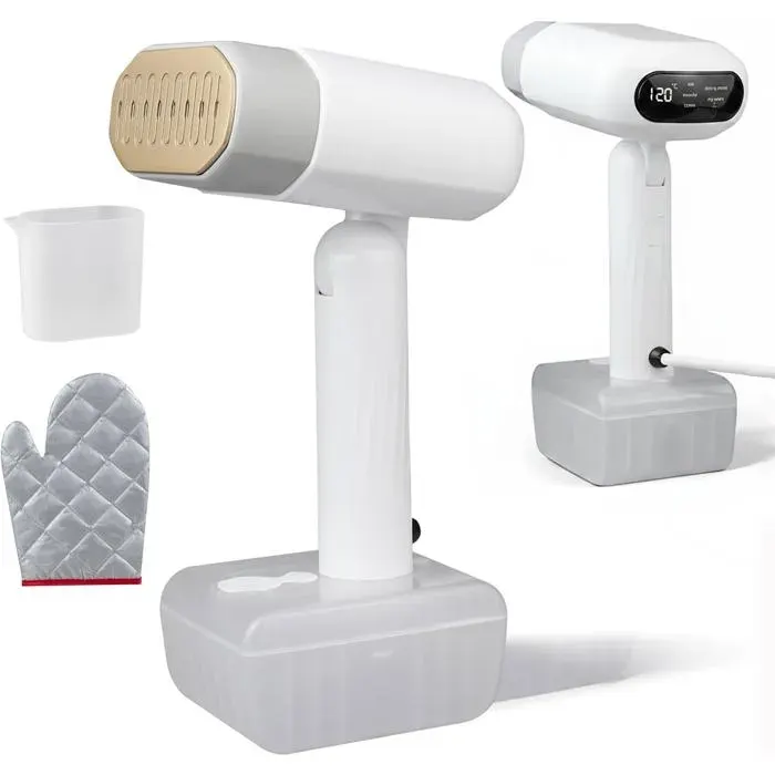 Défroisseur vapeur LED 1800 W 5 vitesses portable constant repassage à chemise réservoir de 330 ml avec gants de repassage