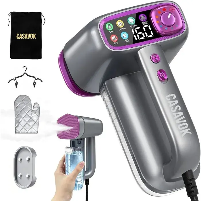 Défroisseur vapeur portable 2 en 1 pour vêtements fer à repasser et vapeur 1200 W chauffage rapide en 20 s