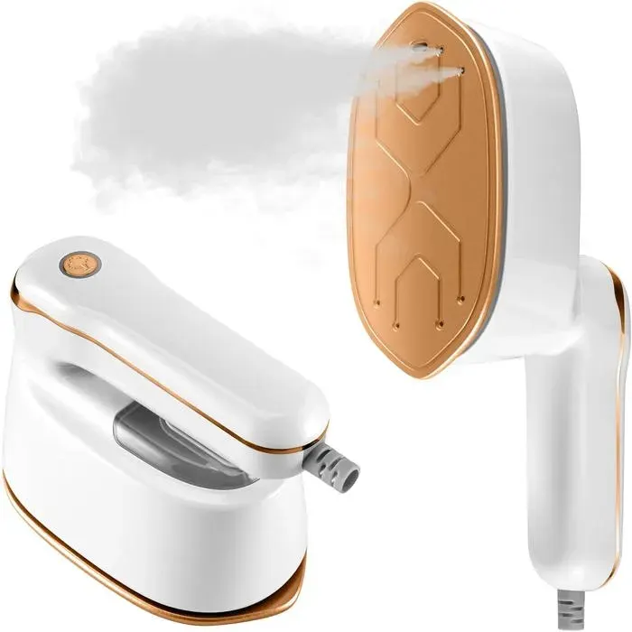 Défroisseur vapeur portable - 2-en-1 vapeur humide et sèche - 3 modes vapeur - 1100 W - Chauffe en 15 s — coloris Blanc