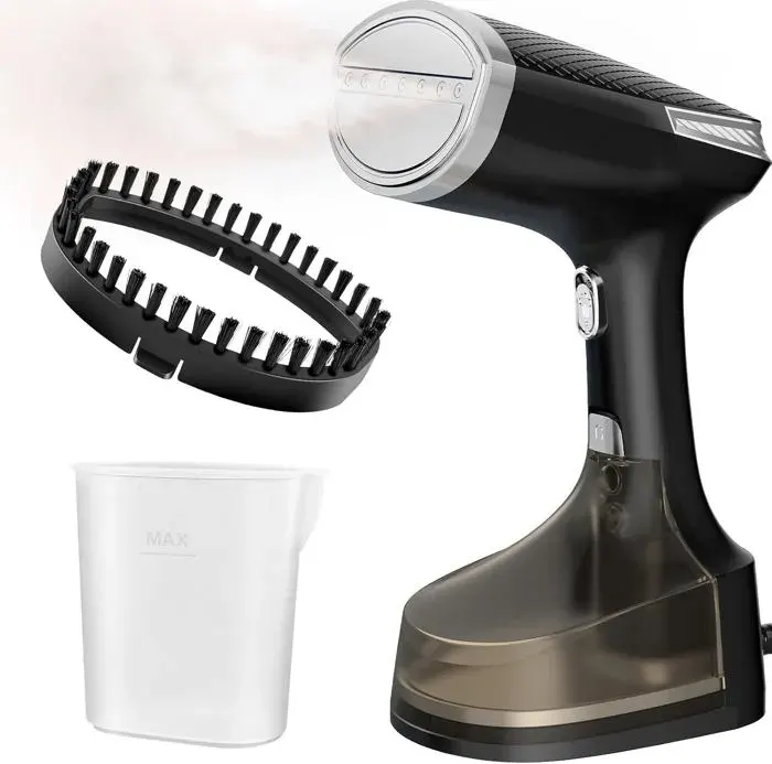 Défroisseur vapeur pour vêtements chauffage rapide en 25 secondes 1500 W convient pour un usage domestique et en voyage noir