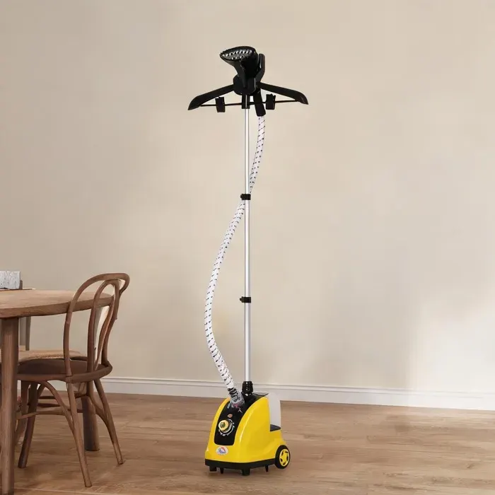 Défroisseur vapeur vertical 14 L 1950 W jaune et noir tige télescopique 41-110 cm 32 g/min