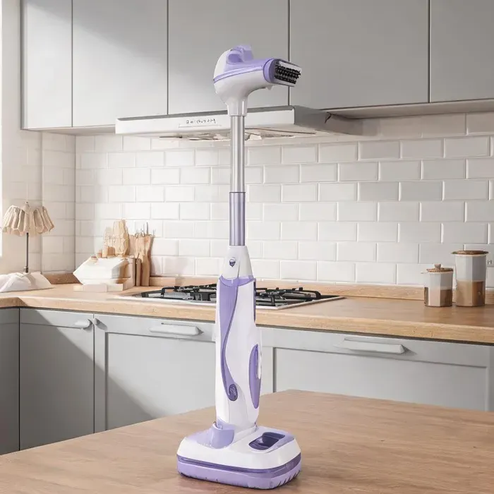 Défroisseur vapeur vertical 1800 W réservoir 18 L débit 30 g/min 11 niveaux de - Blanc Plastique 25.2 x 3.15 x 53.94 cm Ref