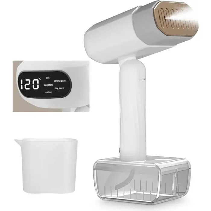 Defroisseur Vapeur Vertical 1800W réservoir deau de capacité de 330ML le bureau Mini défroisseur à vêtements de voyage compact