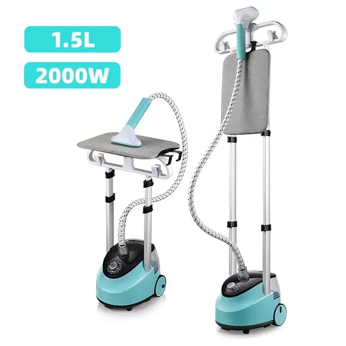Defroisseur Vapeur Vertical 2000W 11 Réglages de Vapeur Réservoir deau 1.5L Chauffe Rapide 30s Double Tige Stable pour Tous Tissu