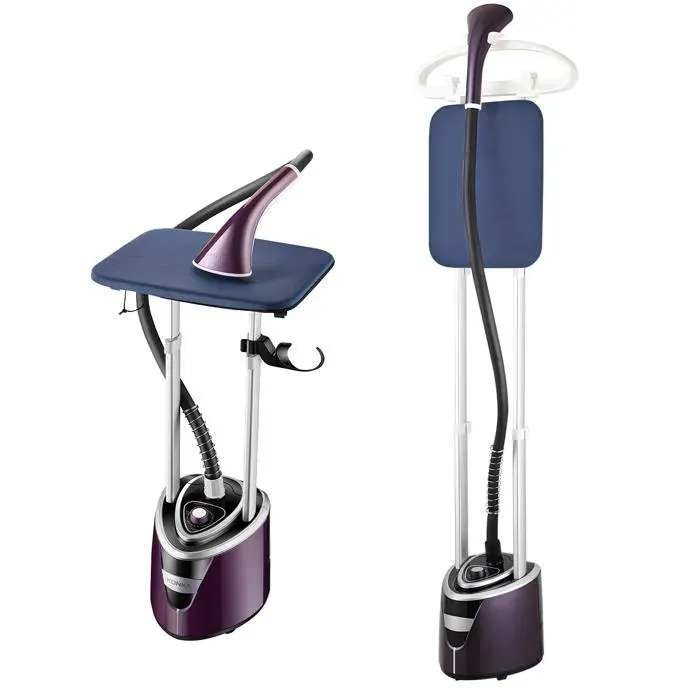 Defroisseur Vapeur Vertical 2000W Réservoir 2L Repassage Plat/Suspension 2 Tiges Rétractables Prêt en 45s Compatible Tous Tissus