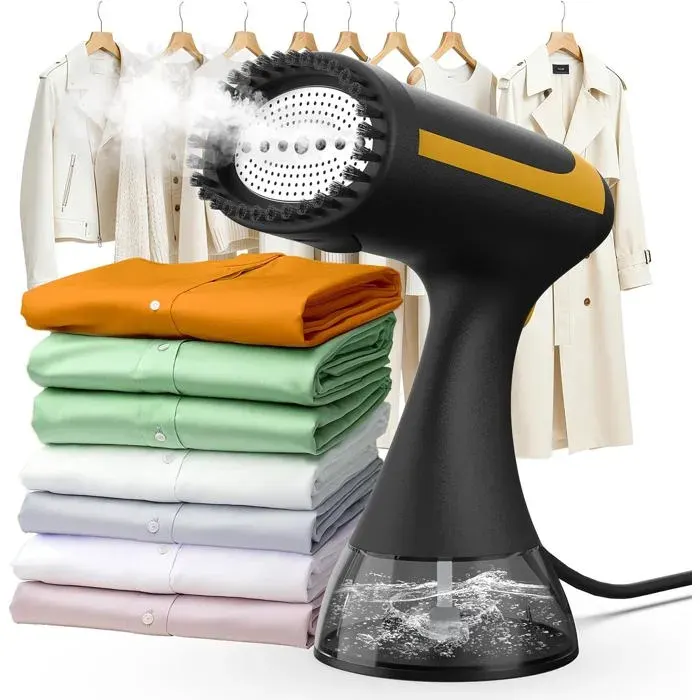 Défroisseur vapeur vertical - Défroisseur à main 1500W chauffe rapide 15s pour maison et voyage (300 ml 25 g/min)