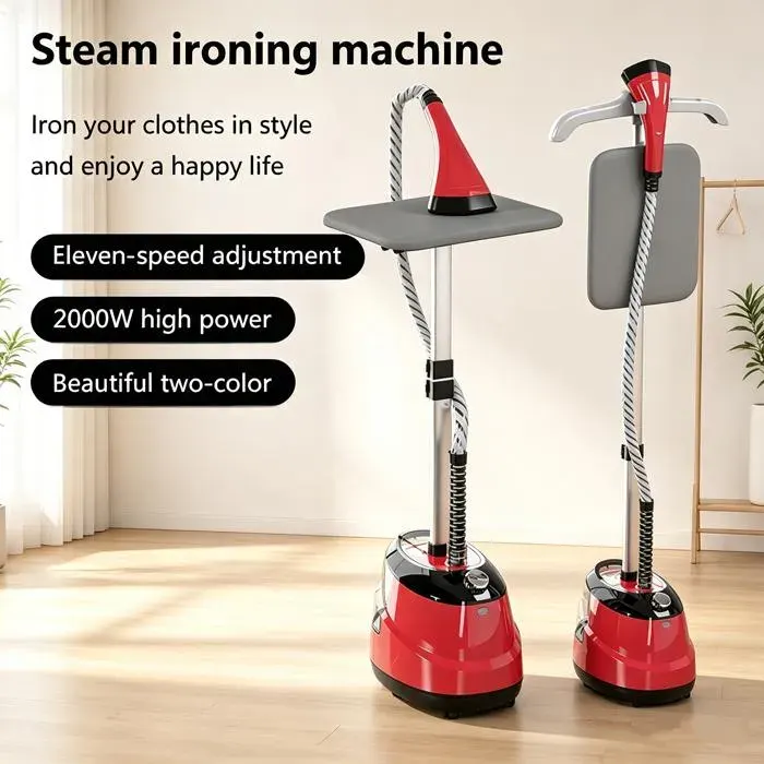 Défroisseur Vapeur Vertical - Défroisseur vapeur 2000W/2L - Trois réglages hauteur - Trois types vapeur - 45sec - 40gr/min vapeur