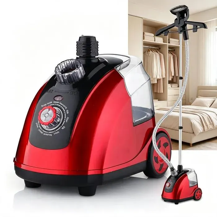 Défroisseur vapeur vertical professionnel - Défroisseur vapeur 11 vitesses - 1800W/1.8L - 3 réglages de hauteur - Tous les Tissus