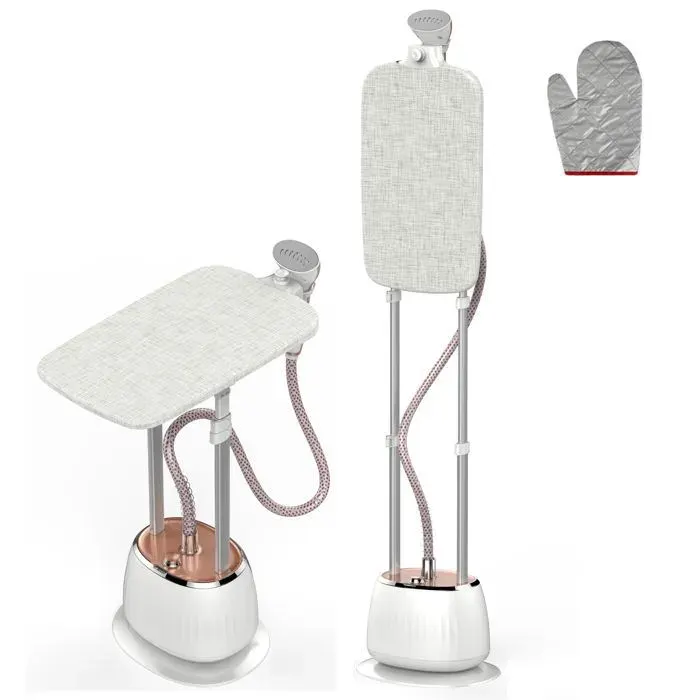 Défroisseur Vertical professionnel 3 en 1 - 1800W Vapeur Puissant Portable pour Vêtements - Blanc