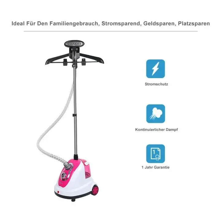 Défroisseur vertical SUPFINE - 1700W - 30g/min - 17L - Rose