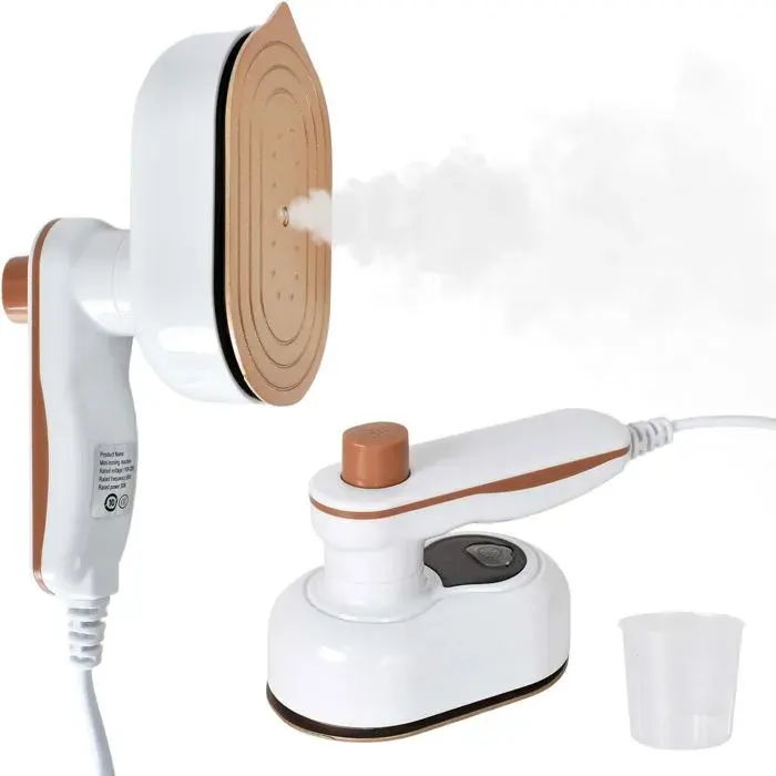 Défroisseur voyage mini portable rotatif 180° anti-goutte chauffe rapide Label