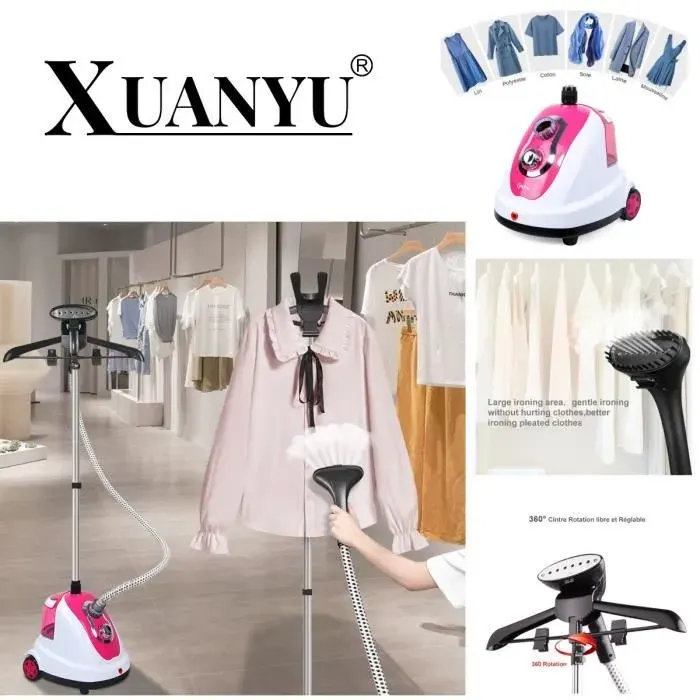 Défroisseur XUANYU 360 - Vapeur Verticale - Cintre rotatif - Débit de vapeur 30g/min - Contenance 17L