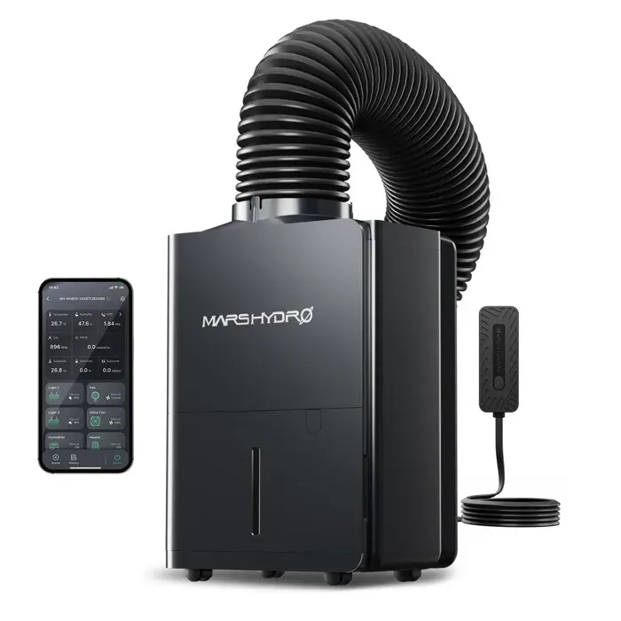 Déhumidificateur Mars Hydro 12L/jour pour le contrôle intelligent de la tente de croissance via iControl 2.0