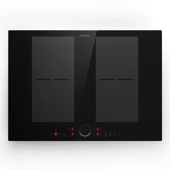 Delicatessa 70cm 2 Zones Flexibles Plaque à Induction 4 Feux Noir