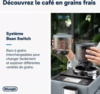 Delonghi - Expresso Broyeur Feb4455.G Rivelia Latte Gris — vue 6