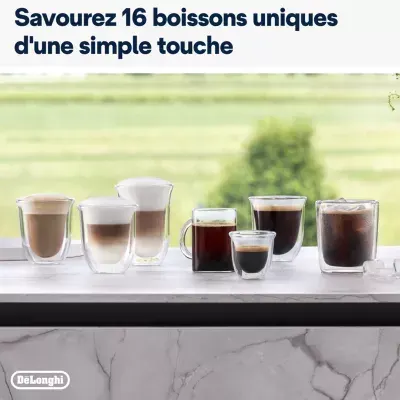 Delonghi - Expresso Broyeur Feb4455.G Rivelia Latte Gris — vue 10