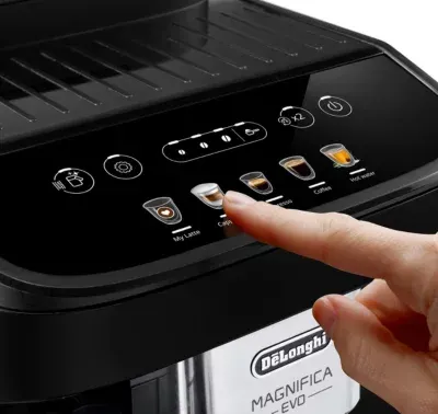 Delonghi - Expresso Broyeur Magnifica Evo My Latte Feb2961.B Noir — vue 4