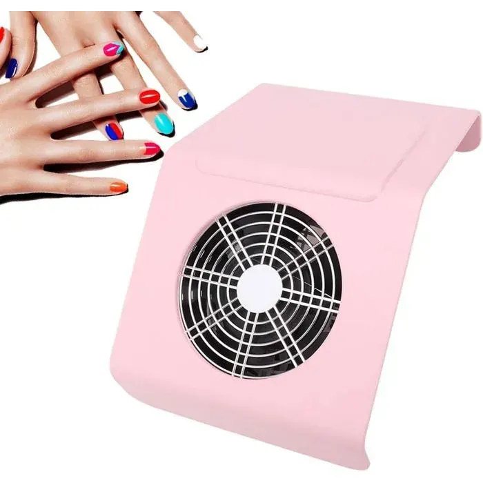 Dépoussiéreur Machine Aspirateur Outil de manucure Nail ArtÉnergie éolienne puissante 40WAspirateur à ongles-2 sacs de rangement