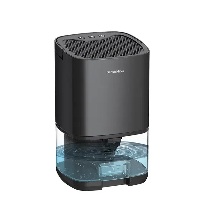 Déshumidificateur 350 ml/jour réservoir deau dune capacité de 1 litre éclairage LED fonctionnement silencieux noir