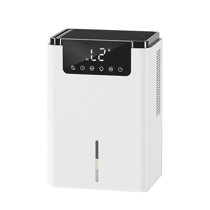 Déshumidificateur 60 W 2 L semi-conducteur double cœur écran LCD fonctionnement silencieux blanc