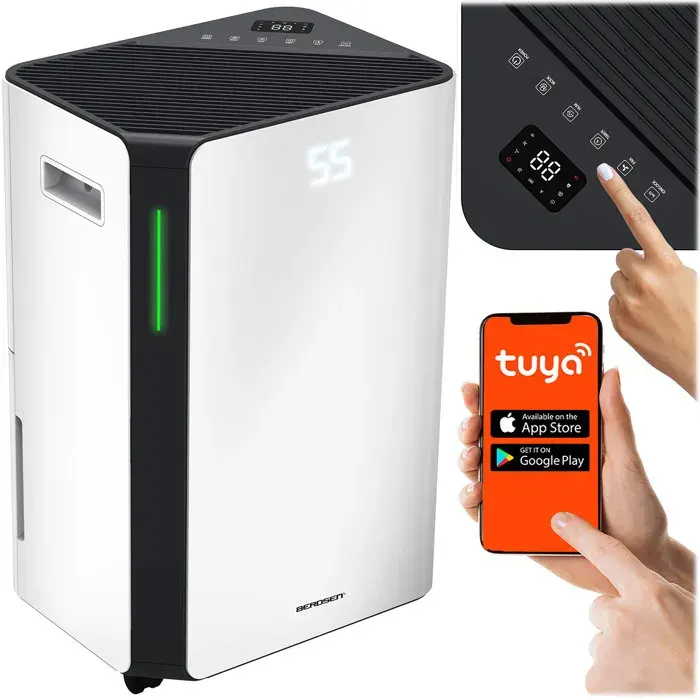 Déshumidificateur à compresseur - BERDSEN - BD-532 - 20 l/24h - Réservoir 45 l - WiFi