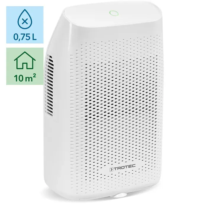 Déshumidificateur à effet Peltier TROTEC TTP 10 E - 10m2 - basse consommation - compact