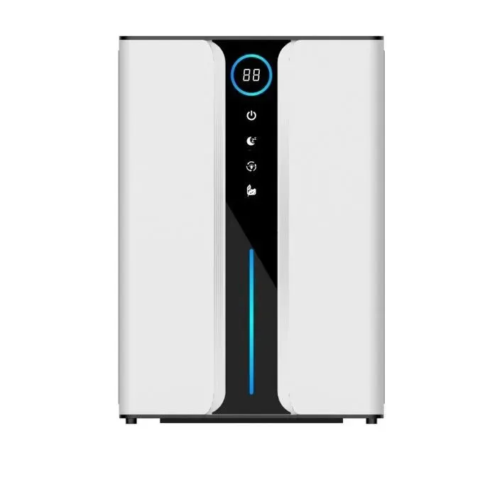 Déshumidificateur à ions négatifs 3L 1000ml/jour double noyau affichage numérique faible bruit blanc