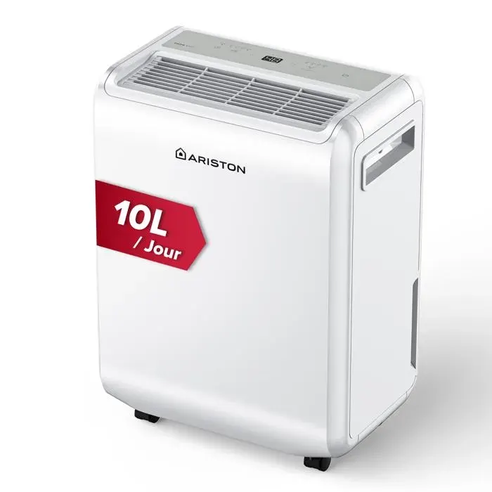 Déshumidificateur Air Portable 10L - Ariston DEOS EVO 10 - Intelligent Silencieux jusquà 30 m²