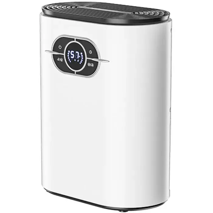 Déshumidificateur compact 500 ml/j – Réservoir 1200 ml – Niveau sonore 45 dB – Pour espaces jusquà 30 m² – Écran LED