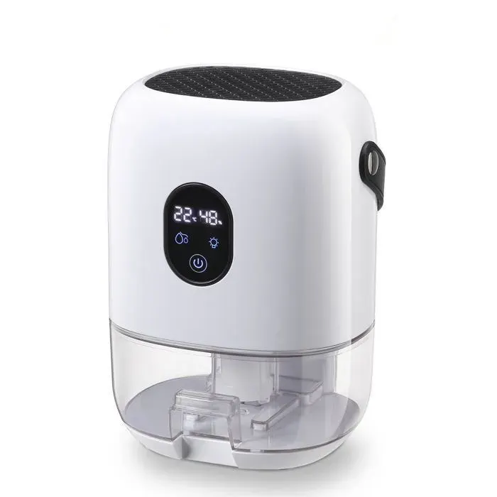 Deshumidificateur d air 1000ml-avec éclairage LED 7 couleurs-Affichage à écran tactilen-Silencieux-Blanc-pour la Maison Chambre
